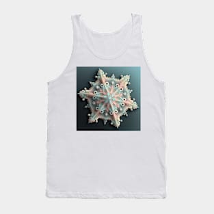 A Fractal Design in A Snowflake Motif Tank Top